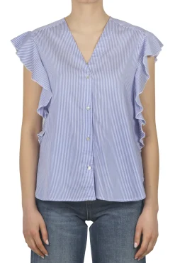 - Camicia - 450171 - Bianco/Blu^Alessia Santi Hot