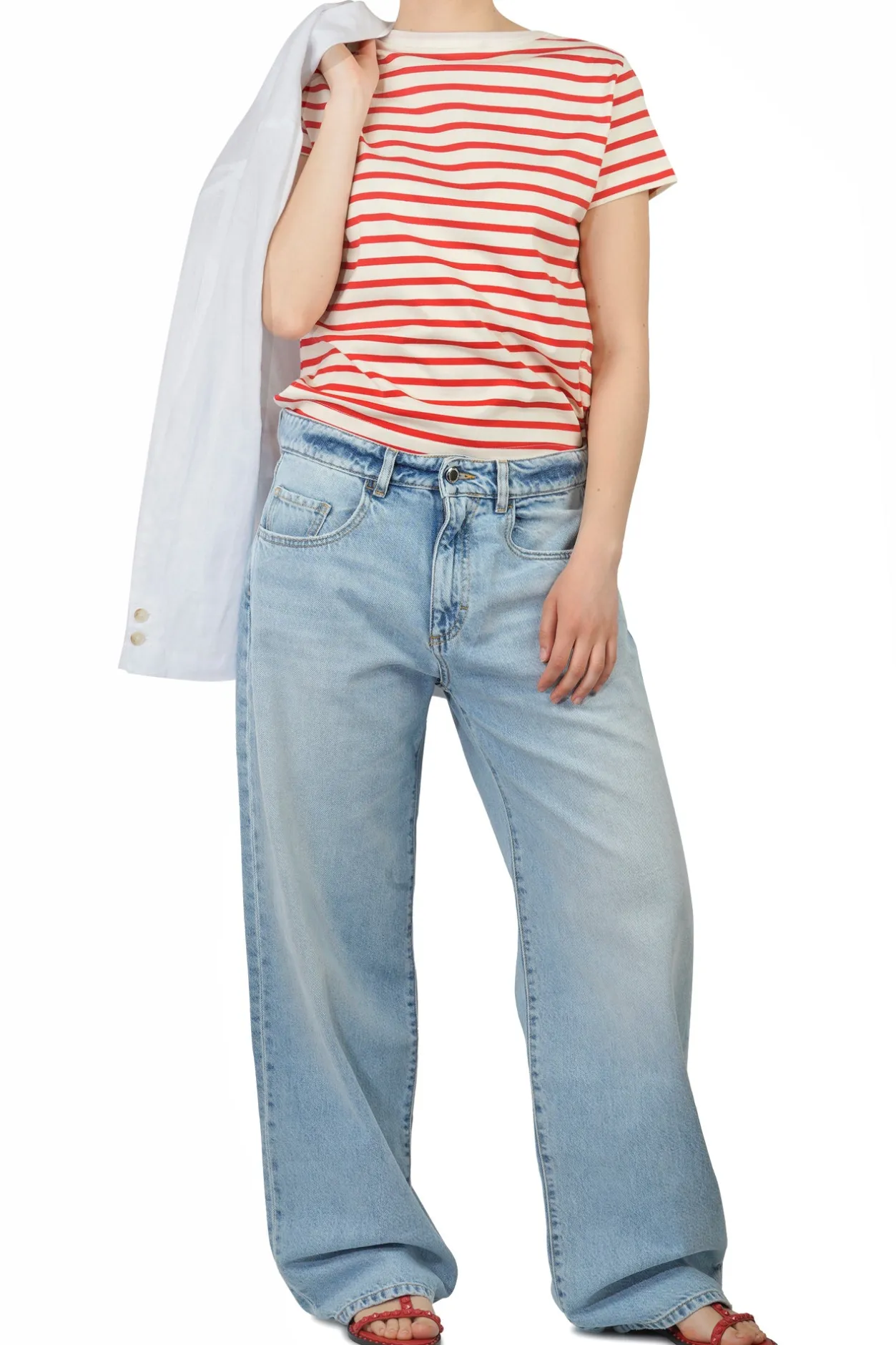 - T-shirt - 450797 - Panna/Rosso^Daniele Fiesoli Collezione_01 Sale