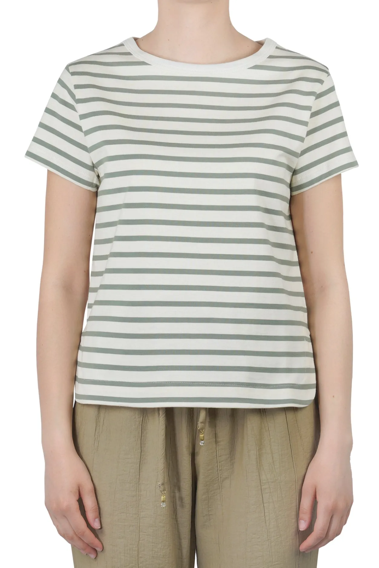 - T-shirt - 450797 - Panna/Verde^Daniele Fiesoli Collezione_01 Clearance