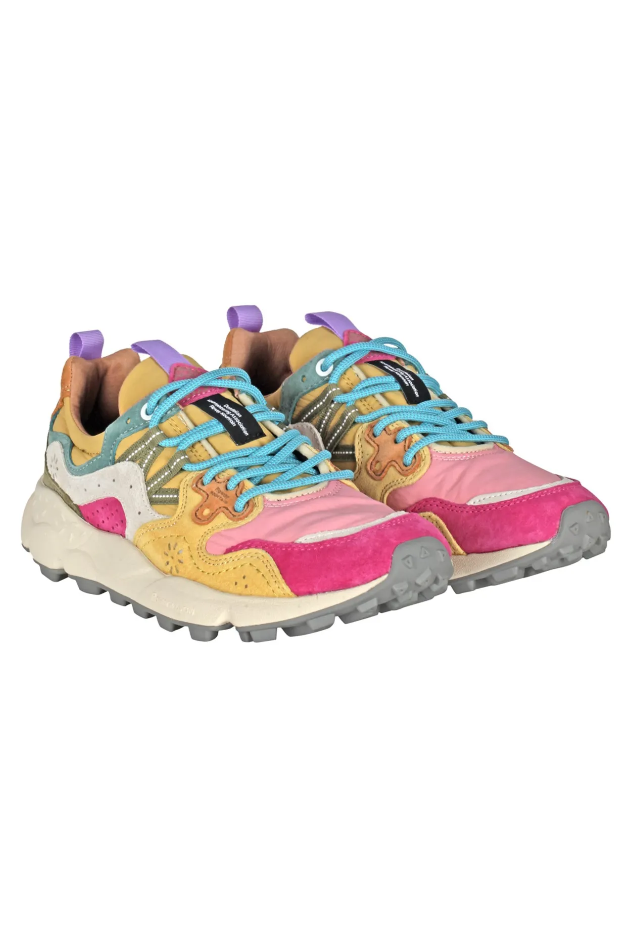 - Sneakers - 451022 - Fuxia/Beige^Flower Mountain Best