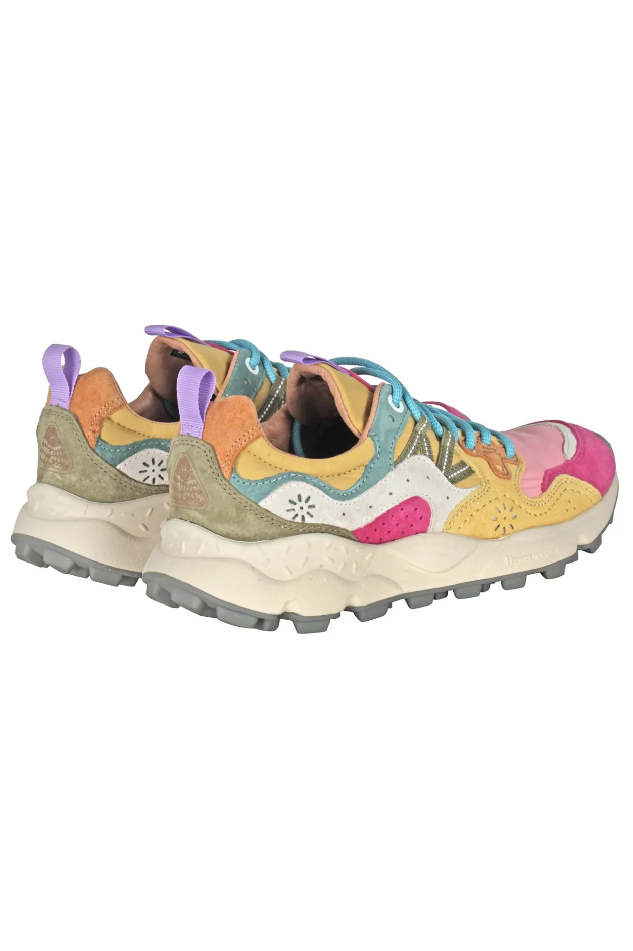 - Sneakers - 451022 - Fuxia/Beige^Flower Mountain Best