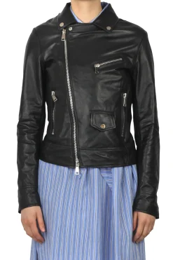 - Giubbotto in pelle - 451426 - Nero^3jolie Sale