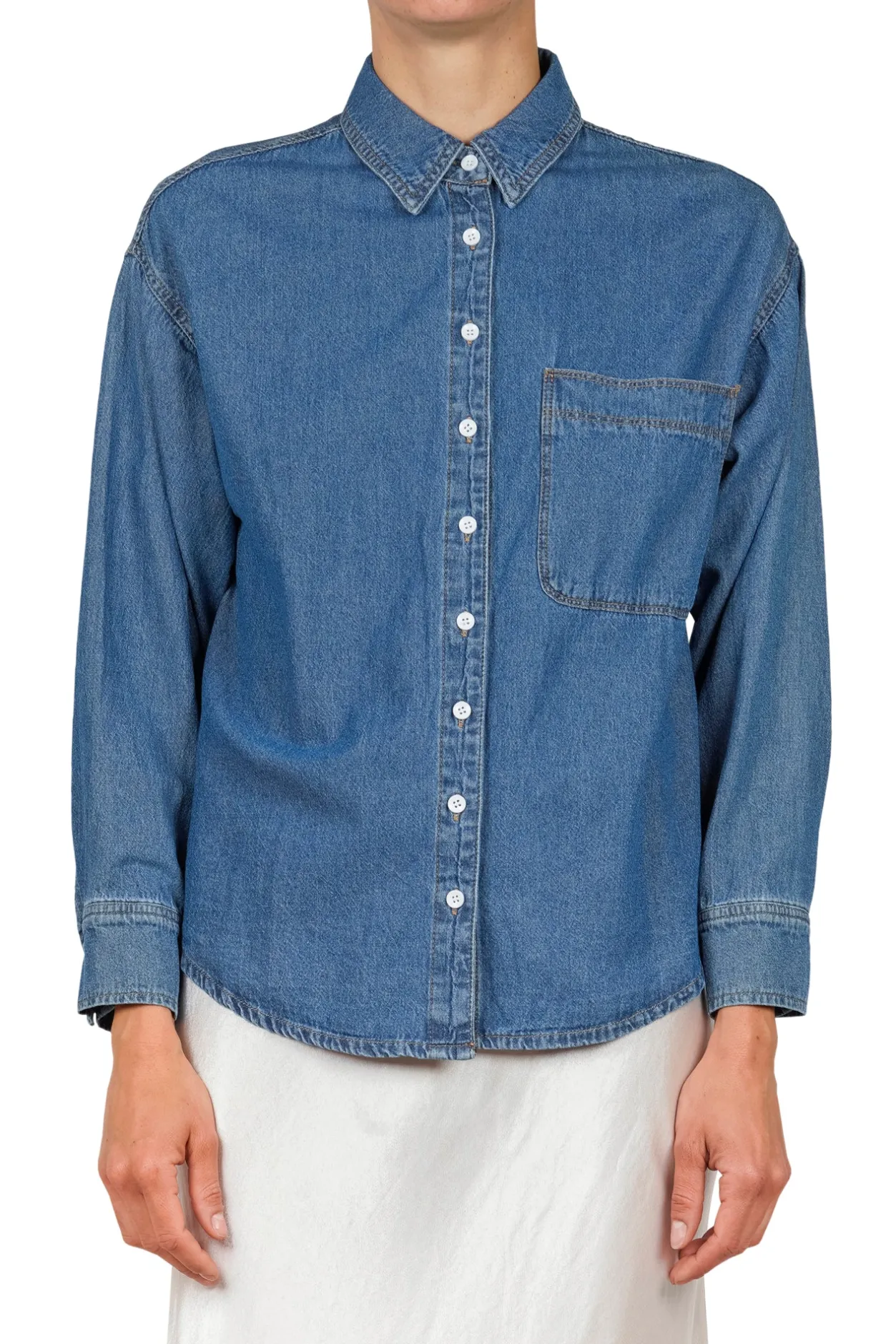 - Camicia - 451530 - Denim chiaro^La Femme Blanche Discount
