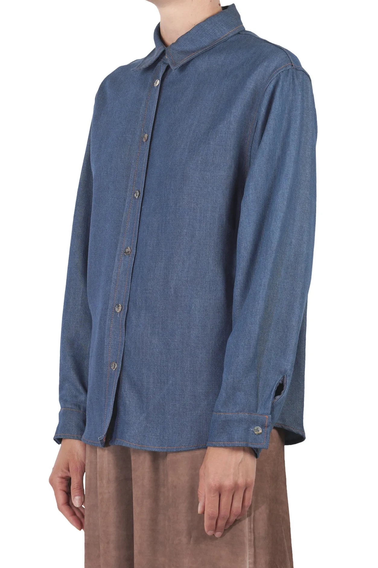 - Camicia - 451535 - Denim scuro^La Femme Blanche Clearance