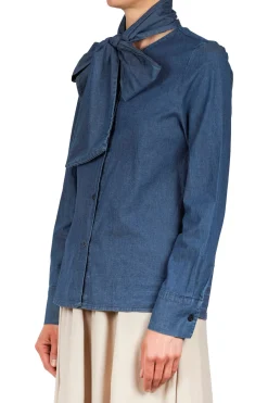 - Camicia - 451500 - Denim scuro^La Femme Blanche Discount