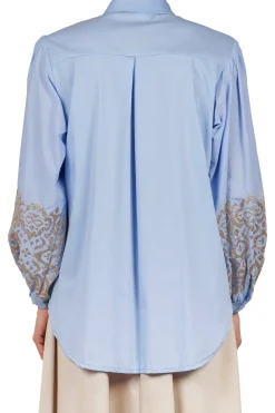 - Camicia - 451486 - Azzurro/Oro^La Femme Blanche Sale