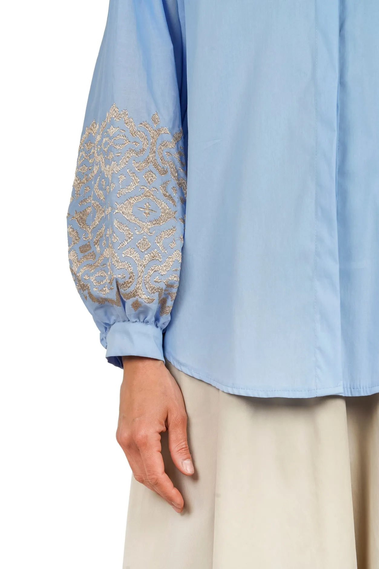 - Camicia - 451486 - Azzurro/Oro^La Femme Blanche Sale