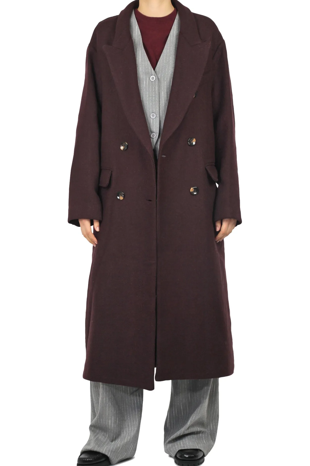 - Cappotto - 442128 - Bordeaux^La Femme Blanche Hot
