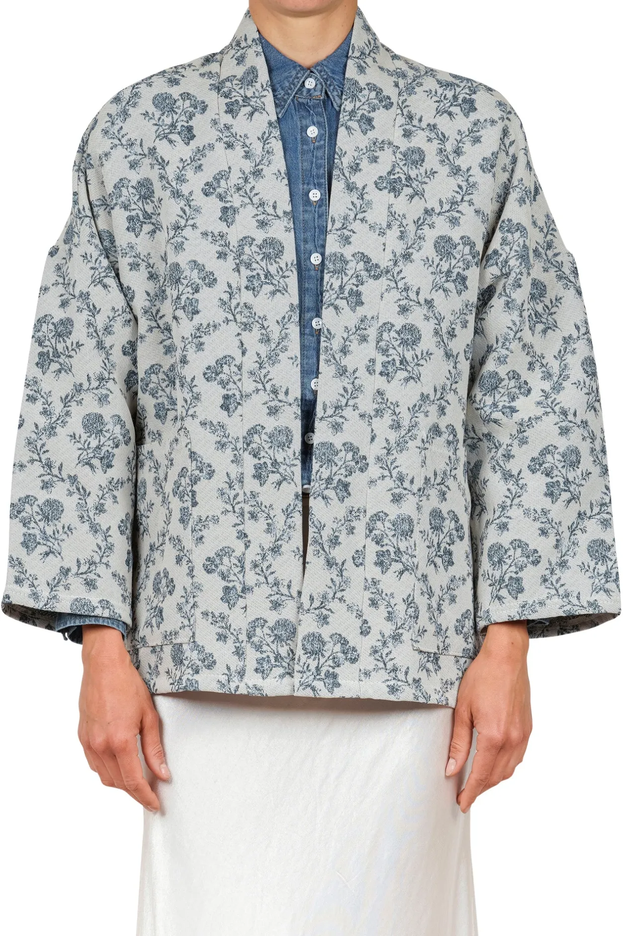 - Giacca - 451485 - Gesso/Blu^La Femme Blanche Discount