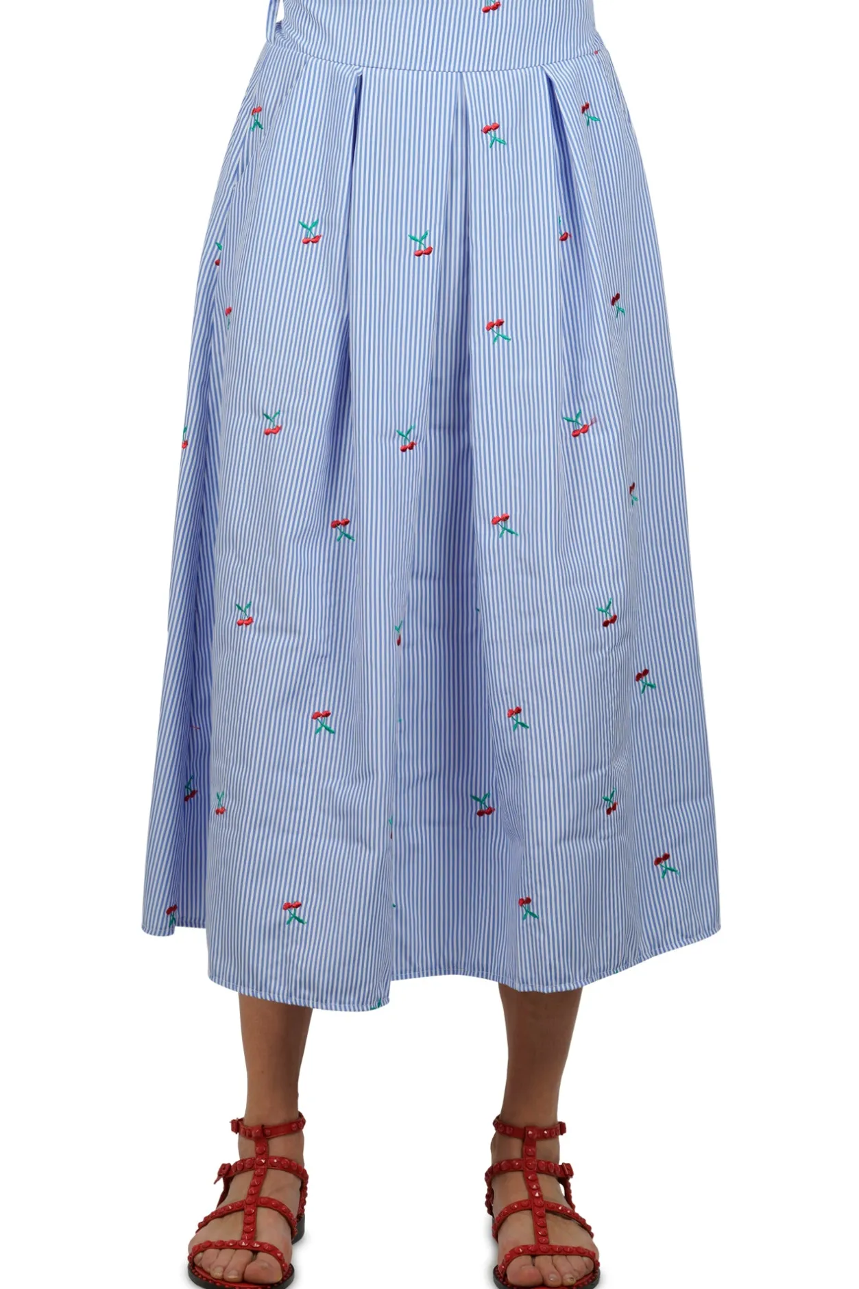 - Gonna - 451502 - Bianco/Azzurro^La Femme Blanche Discount