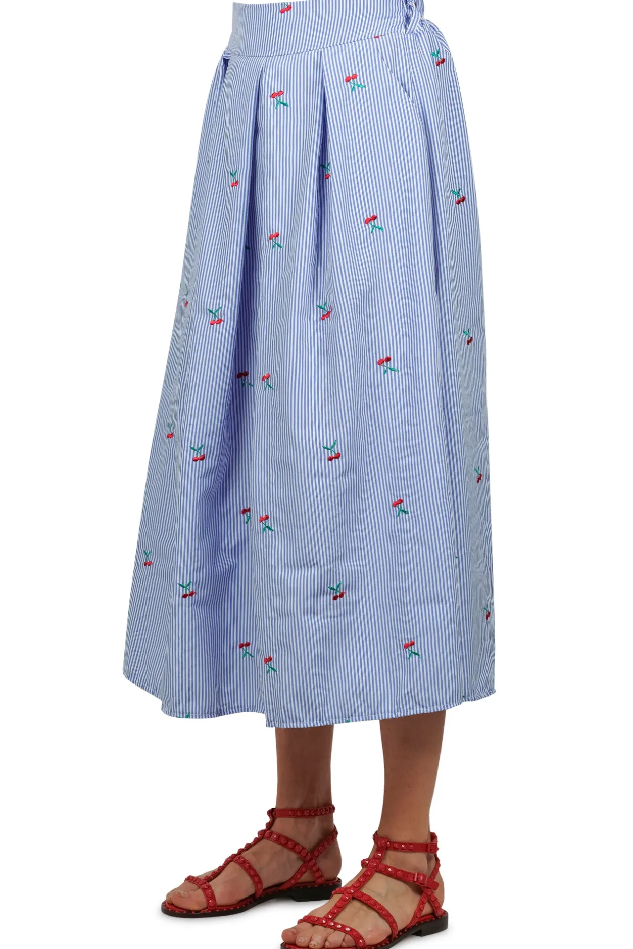 - Gonna - 451502 - Bianco/Azzurro^La Femme Blanche Discount