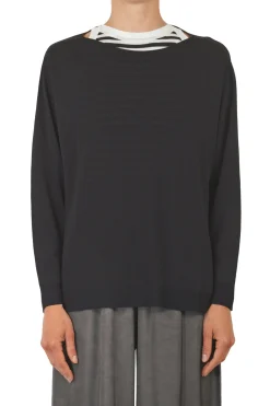 - Maglia - 451542 - Nero^La Femme Blanche Discount