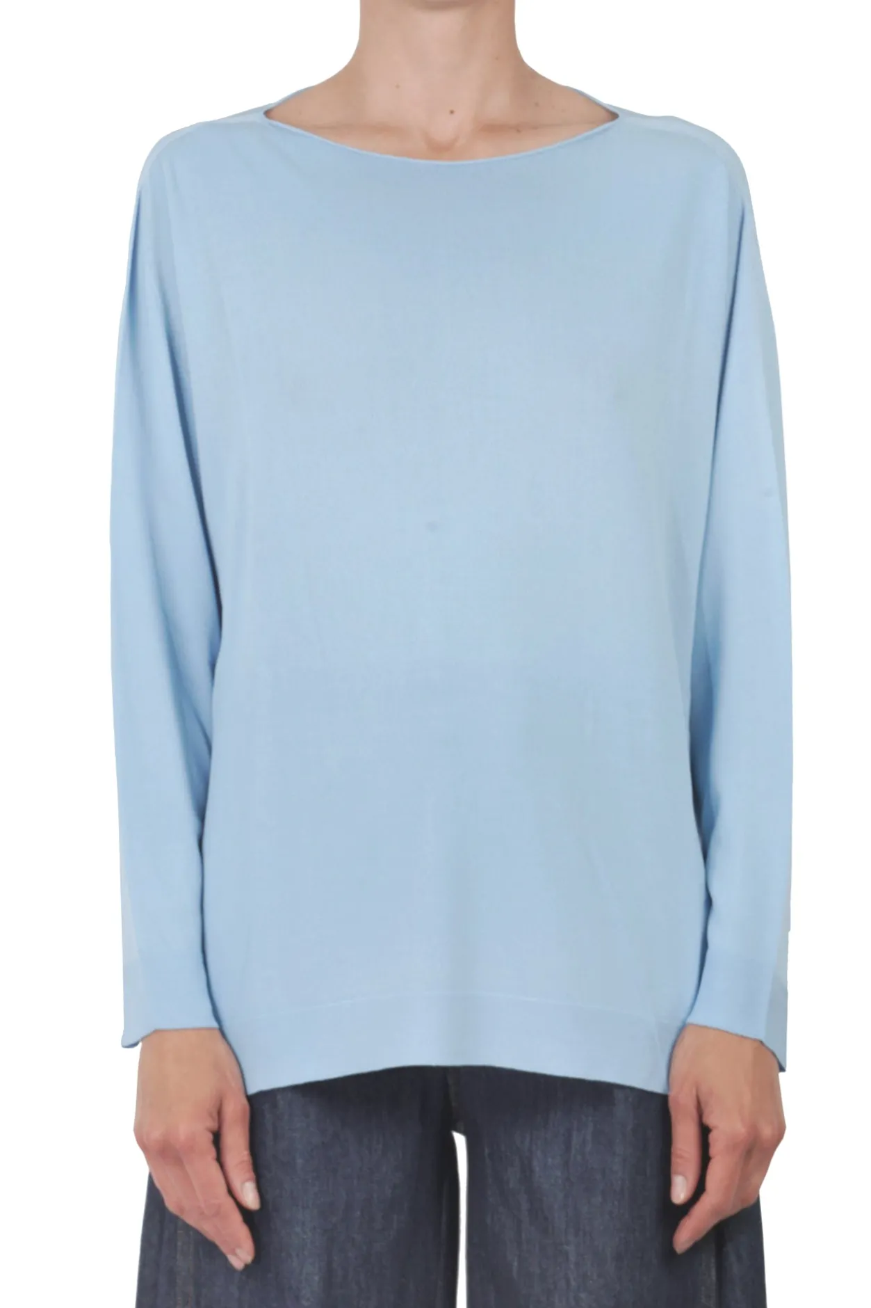 - Maglia - 451542 - Celeste^La Femme Blanche Clearance