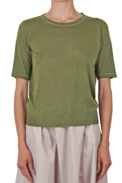 - Maglia - 451548 - Militare^La Femme Blanche Hot