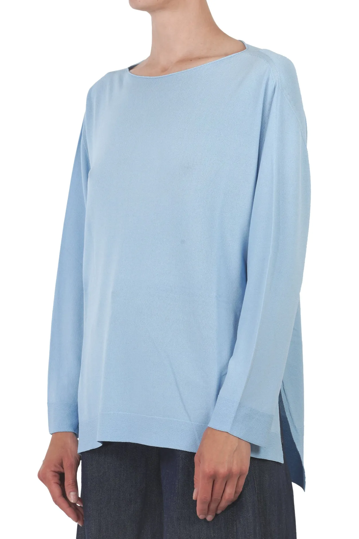 - Maglia - 451542 - Celeste^La Femme Blanche Clearance
