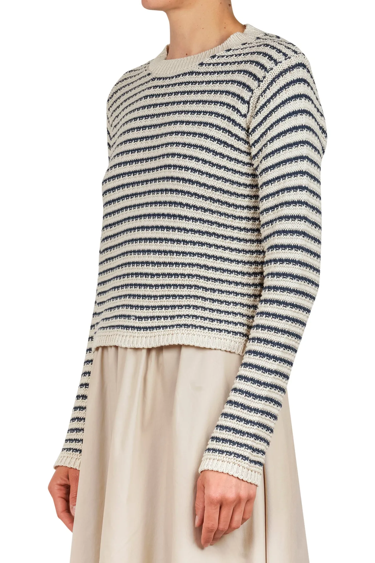 - Maglia - 451521 - Gesso/Blu^La Femme Blanche Outlet