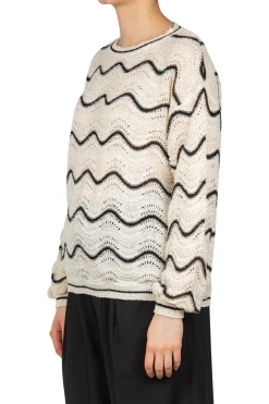 - Maglia - 451436 - Panna/Nero^La Femme Blanche Sale