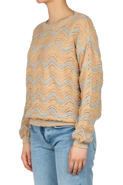 - Maglia - 451436 - Beige/Azzurro^La Femme Blanche Outlet