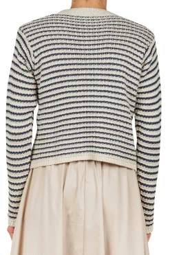 - Maglia - 451521 - Gesso/Blu^La Femme Blanche Outlet