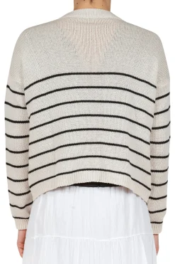 - Maglia - 451522 - Gesso/Nero^La Femme Blanche Best