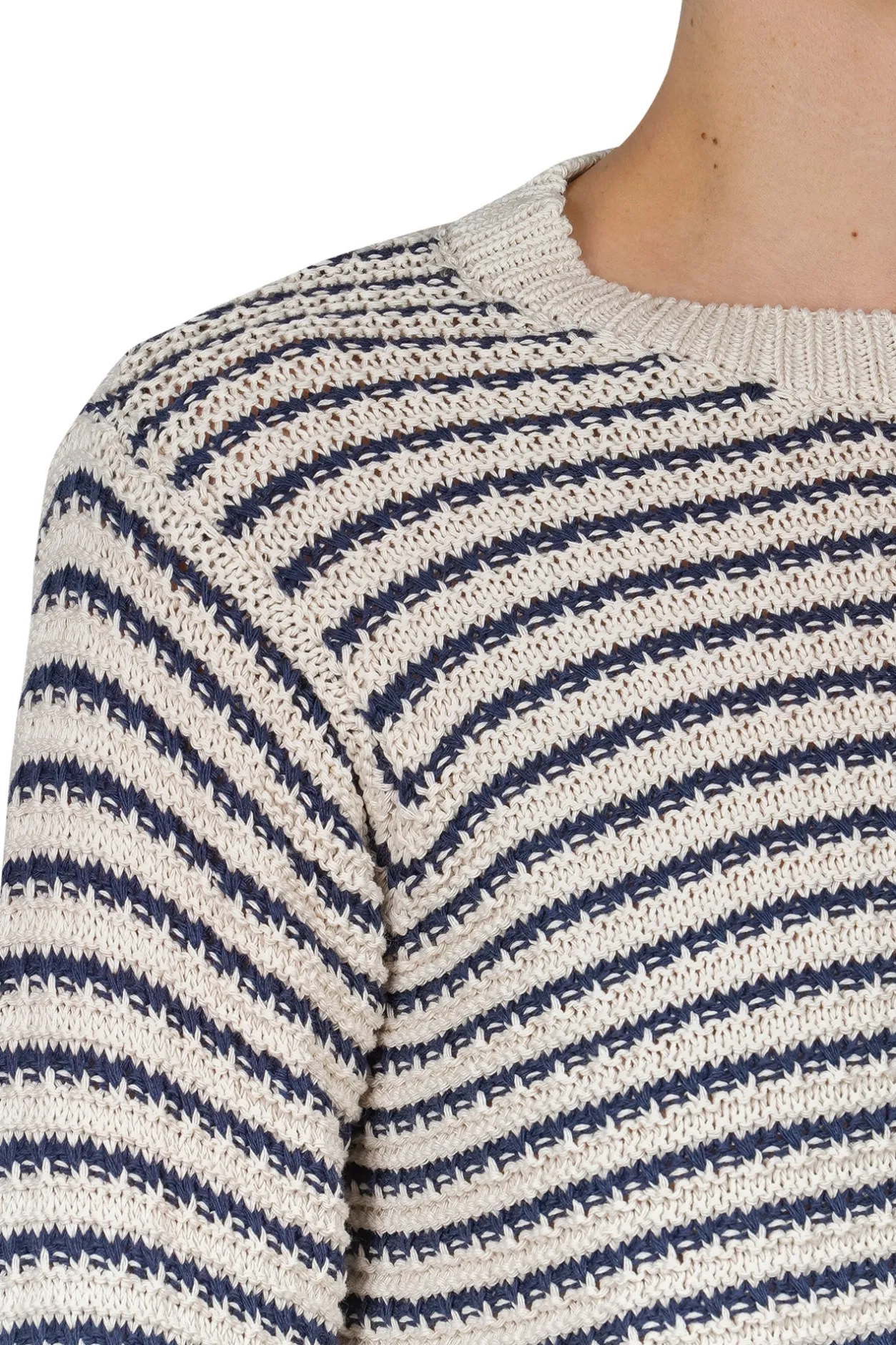 - Maglia - 451521 - Gesso/Blu^La Femme Blanche Outlet