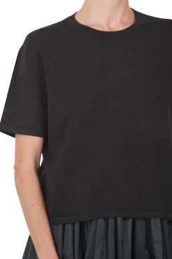 - T-shirt - 451549 - Nero^La Femme Blanche Sale