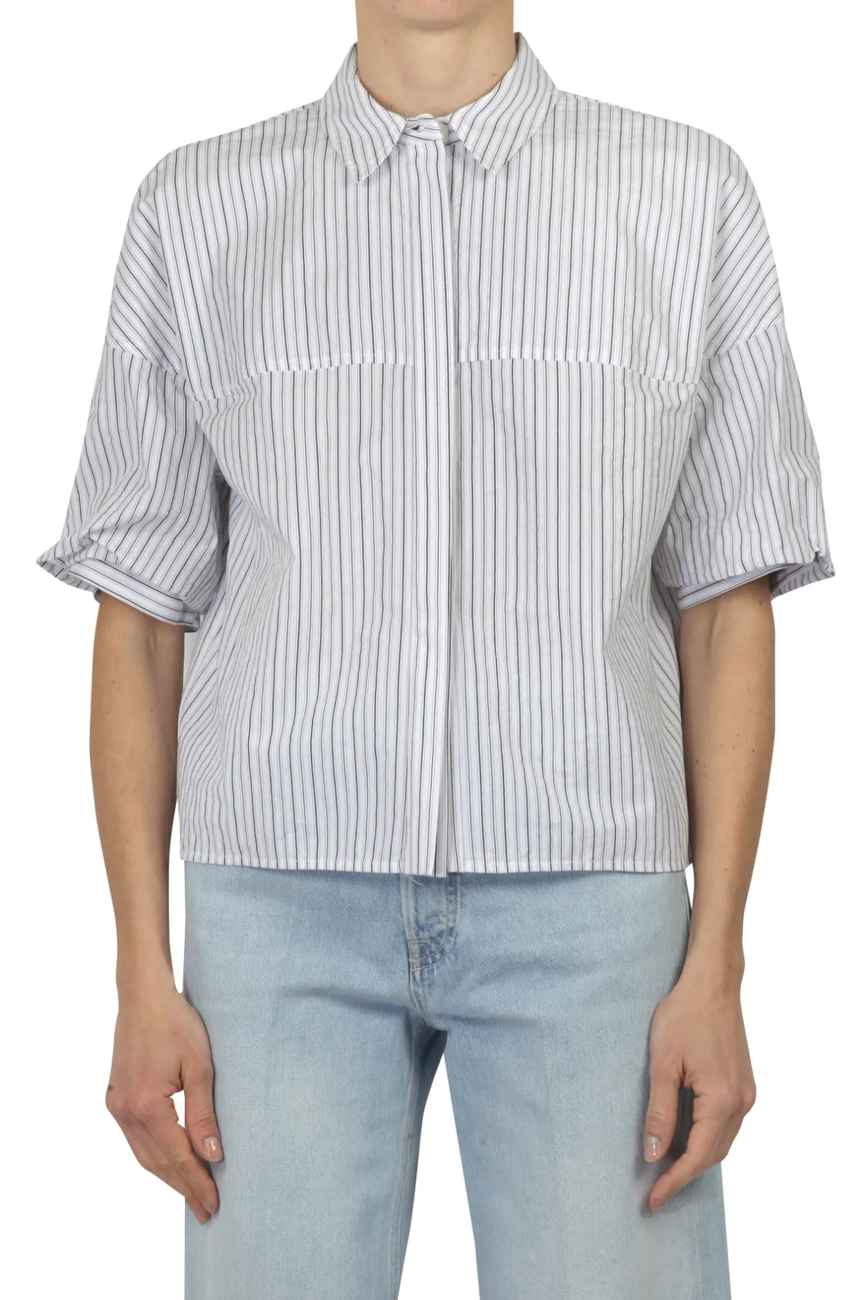 - Camicia - 450552 - Bianco/Nero^Liviana Conti Outlet