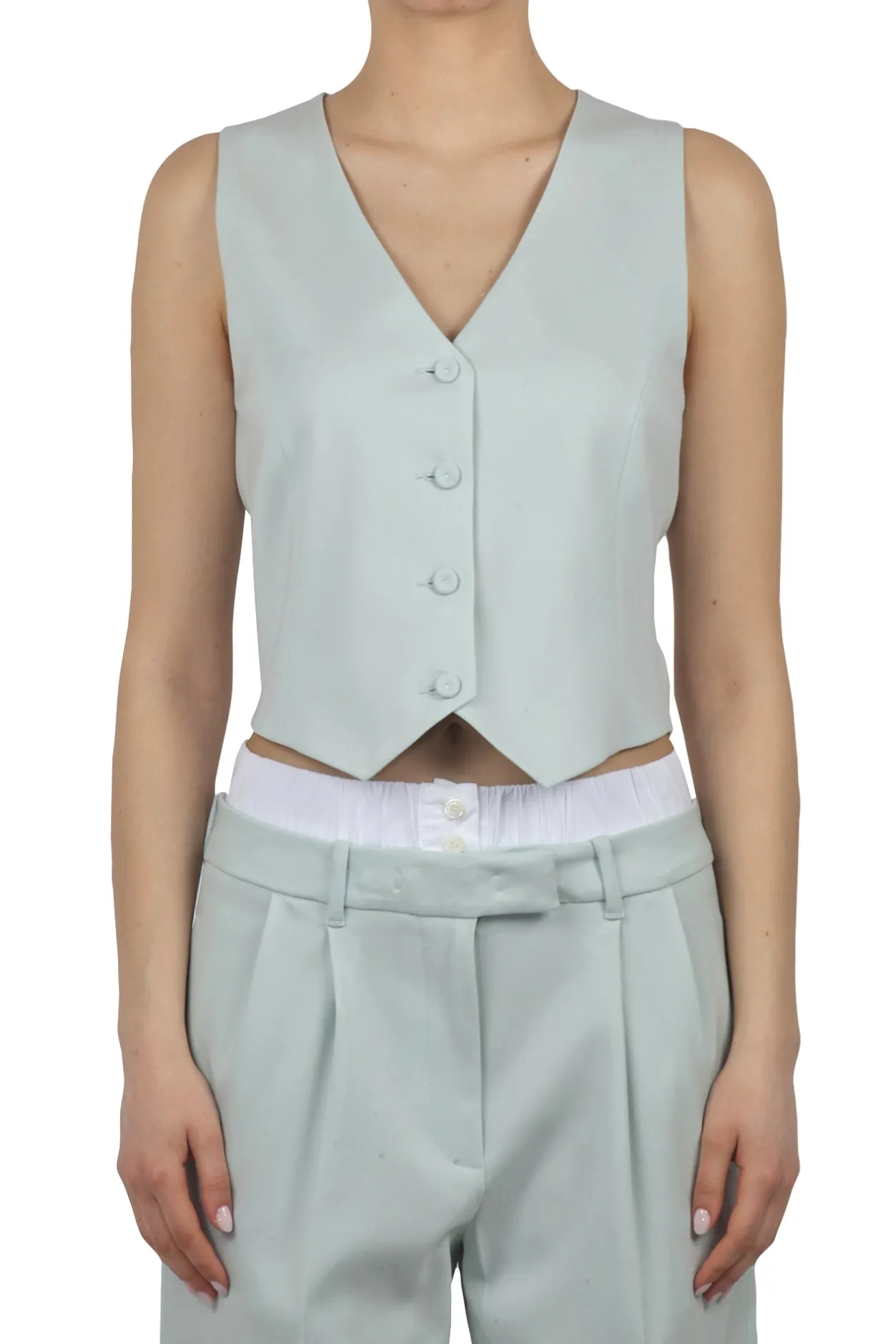 - Gilet - 450571 - Verde acqua^Liviana Conti Clearance