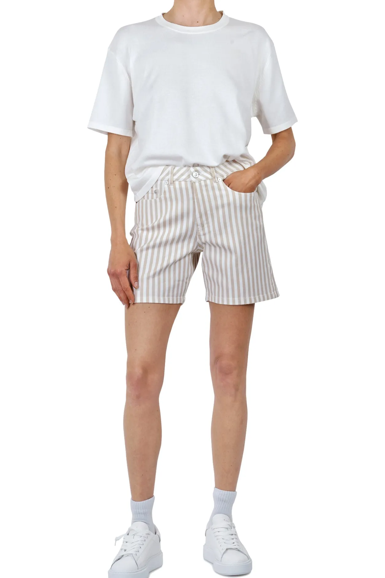 - Shorts - 450918 - Bianco/Beige^MC2 Saint Barth Clearance