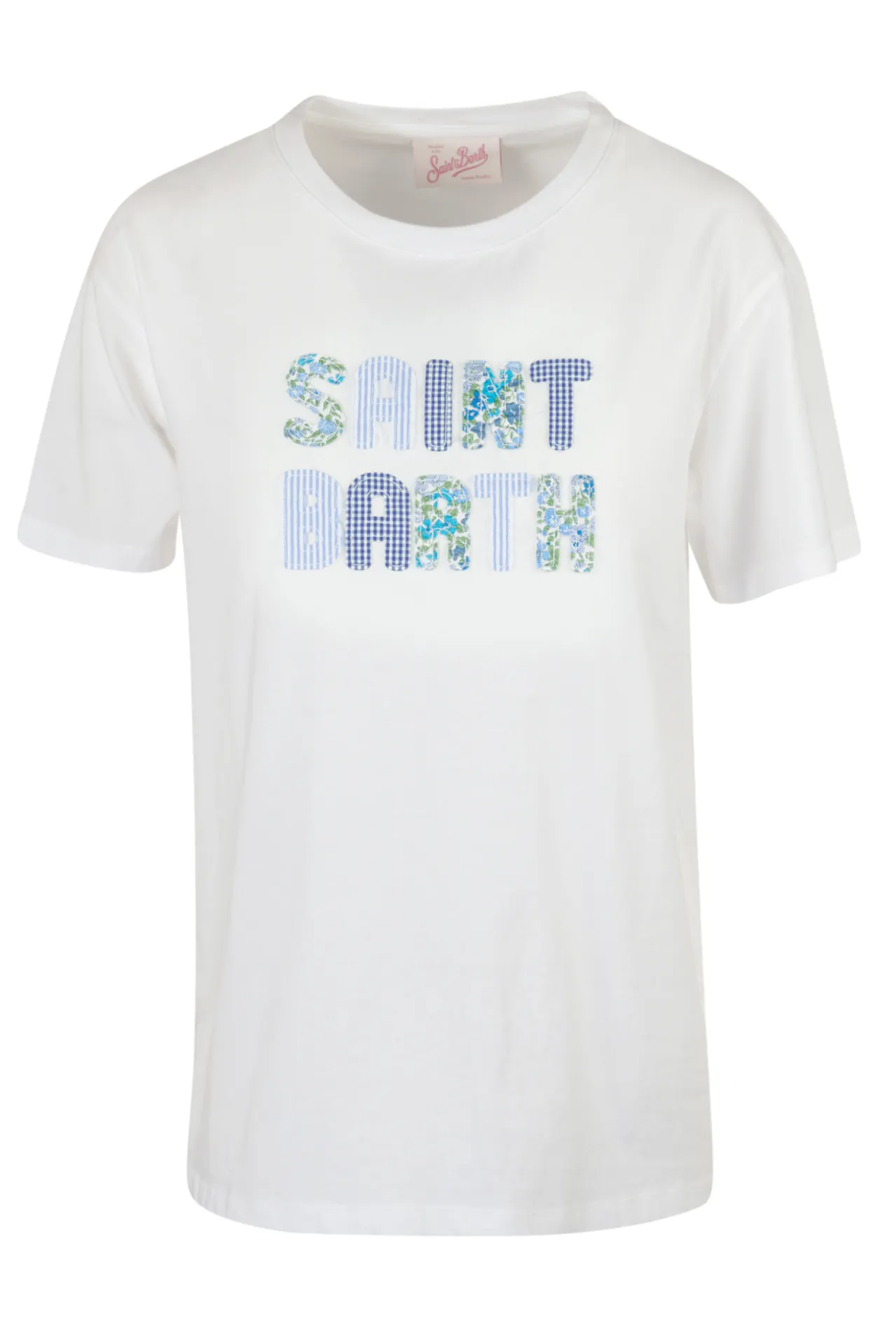 - T-shirt - 451556 - Bianco/Blu^MC2 Saint Barth Outlet