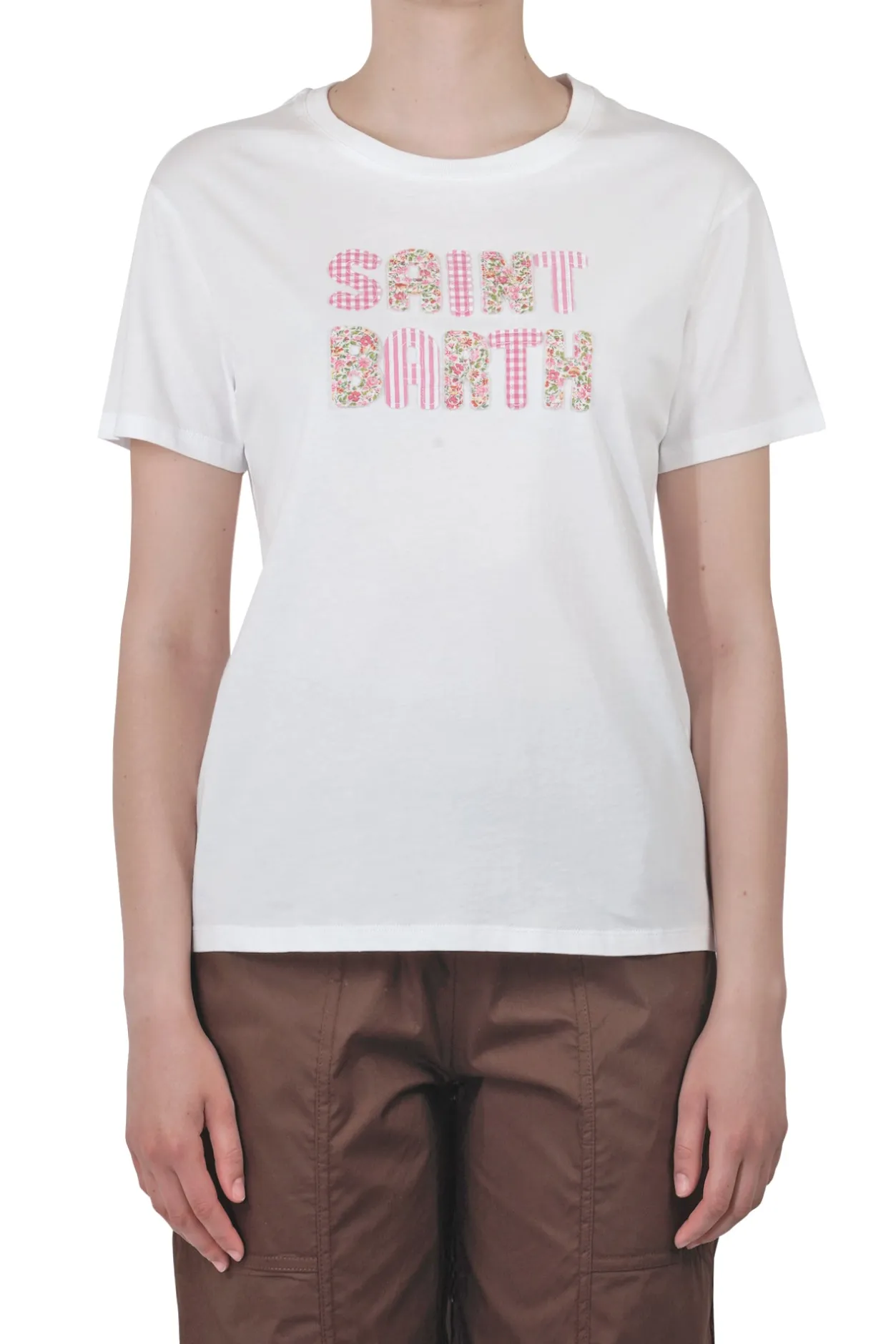 - T-shirt - 451555 - Bianco/Rosa^MC2 Saint Barth Fashion