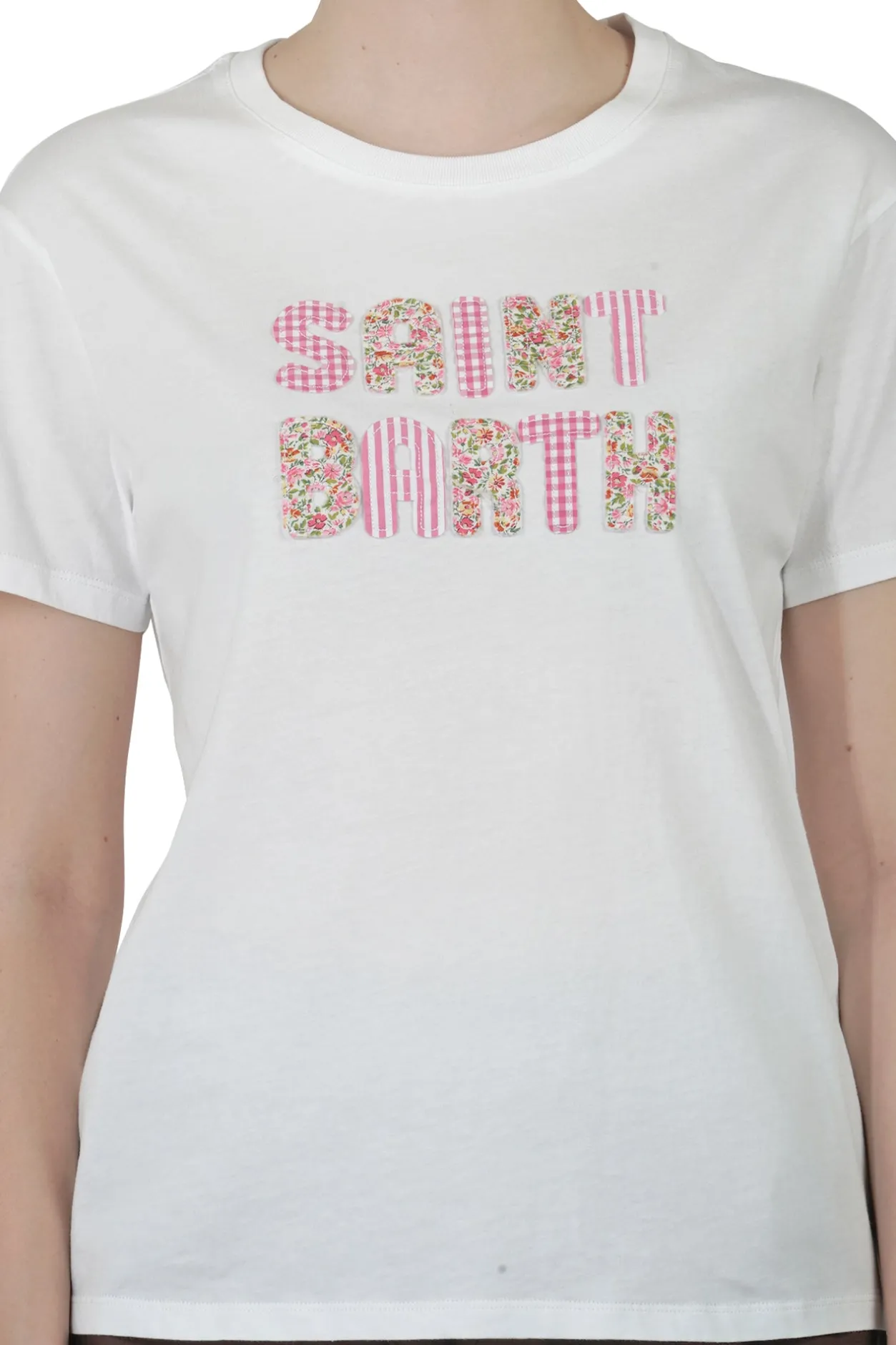 - T-shirt - 451555 - Bianco/Rosa^MC2 Saint Barth Fashion