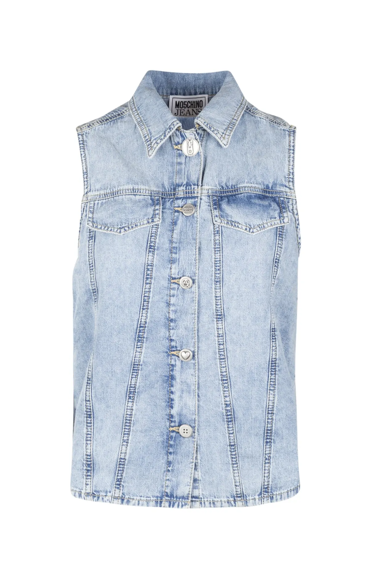 - Camicia smanicata - 430107 - Denim^MO5CH1NO JEANS - Moschino New