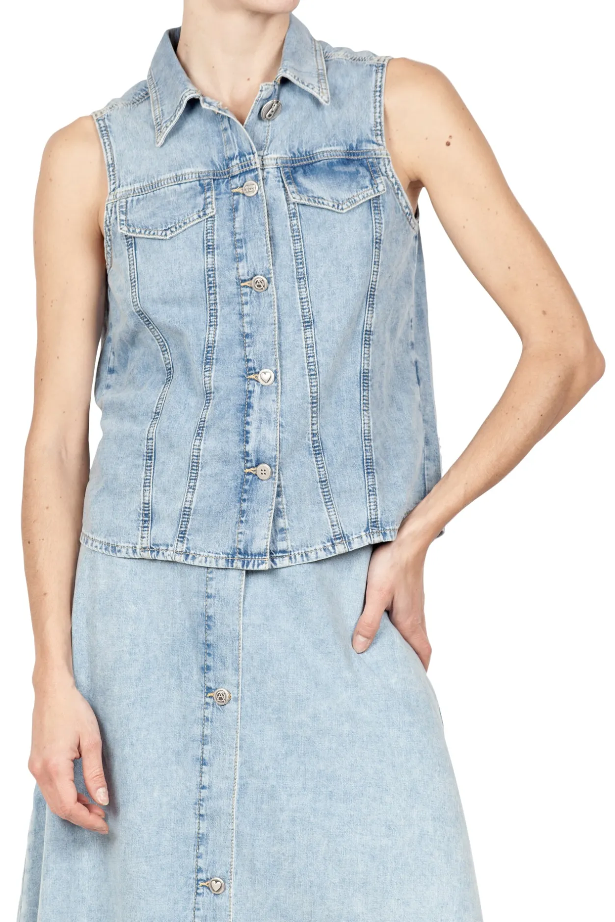 - Camicia smanicata - 430107 - Denim^MO5CH1NO JEANS - Moschino New