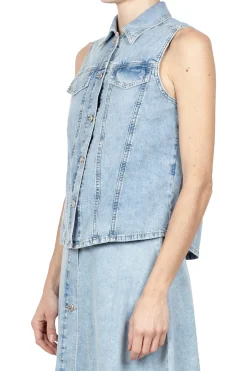 - Camicia smanicata - 430107 - Denim^MO5CH1NO JEANS - Moschino New