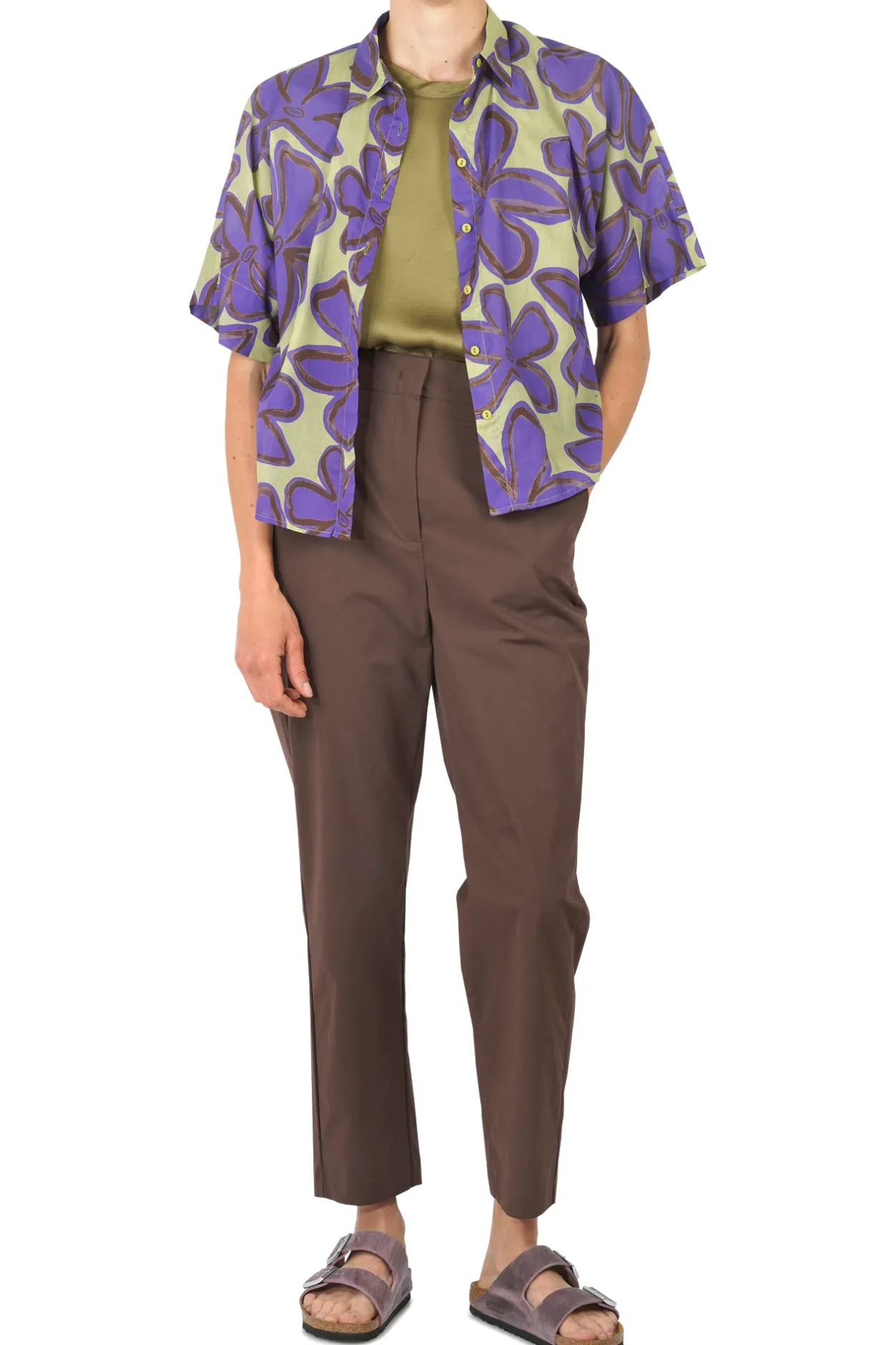 - Camicia - 450214 - Verde/Viola^NIU Fashion