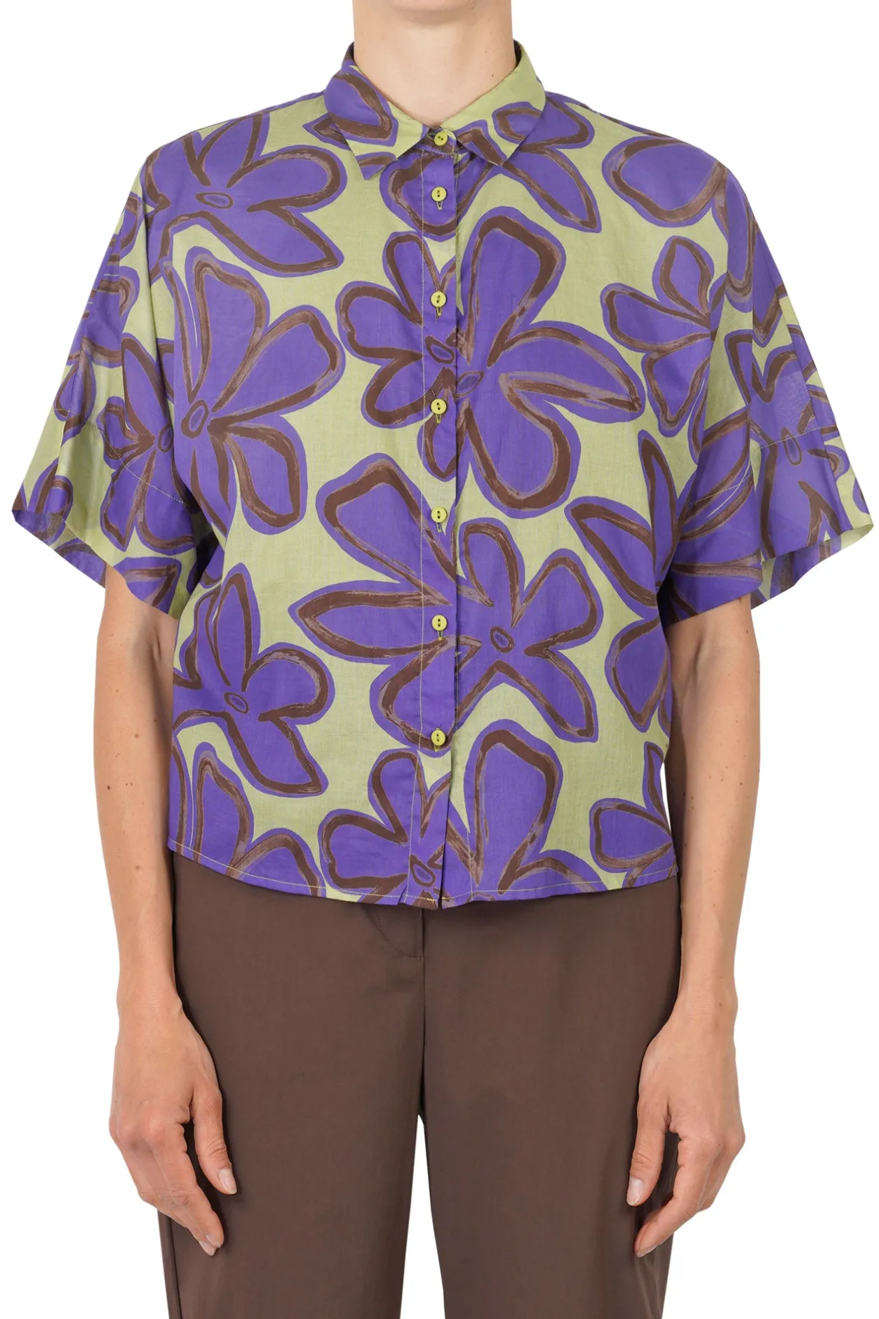 - Camicia - 450214 - Verde/Viola^NIU Fashion