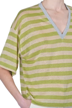 - T-shirt - 450411 - Verde/Beige^Ottod'ame Sale
