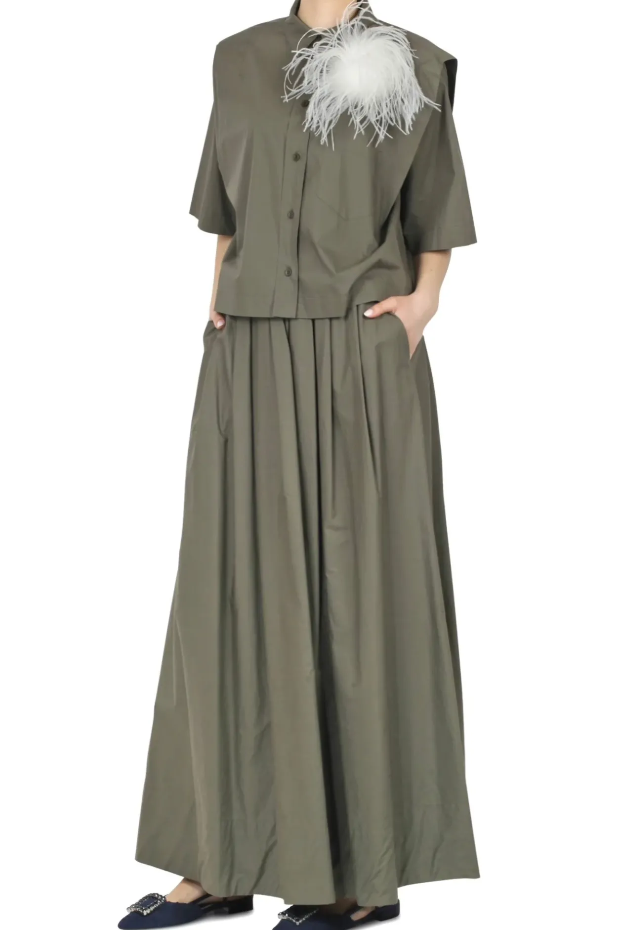 - Camicia - 450687 - Militare^8pm Outlet