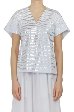 - T-shirt - 450722 - Bianco/Argento^8pm Sale