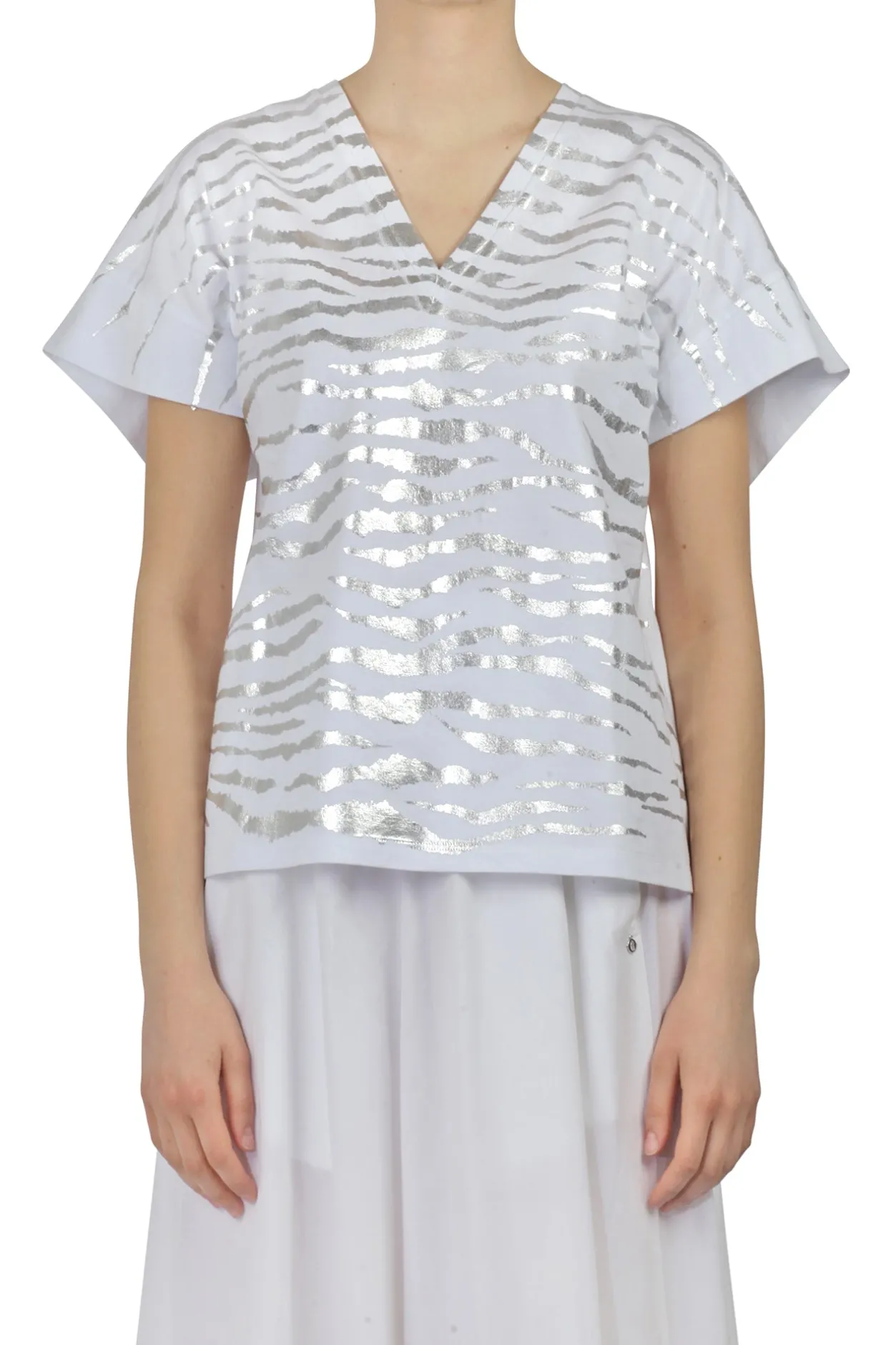 - T-shirt - 450722 - Bianco/Argento^8pm Sale