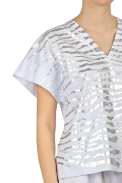 - T-shirt - 450722 - Bianco/Argento^8pm Sale
