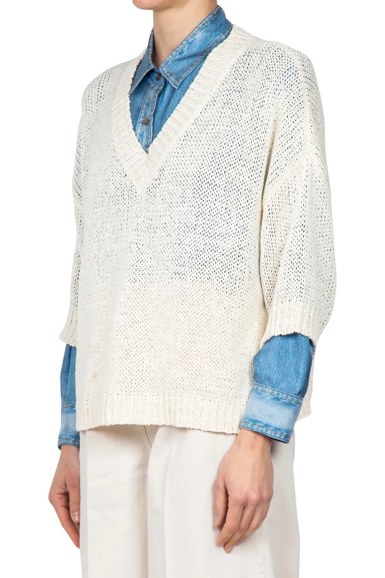 - Maglia - 450004 - Ecru^Roberto Collina Outlet