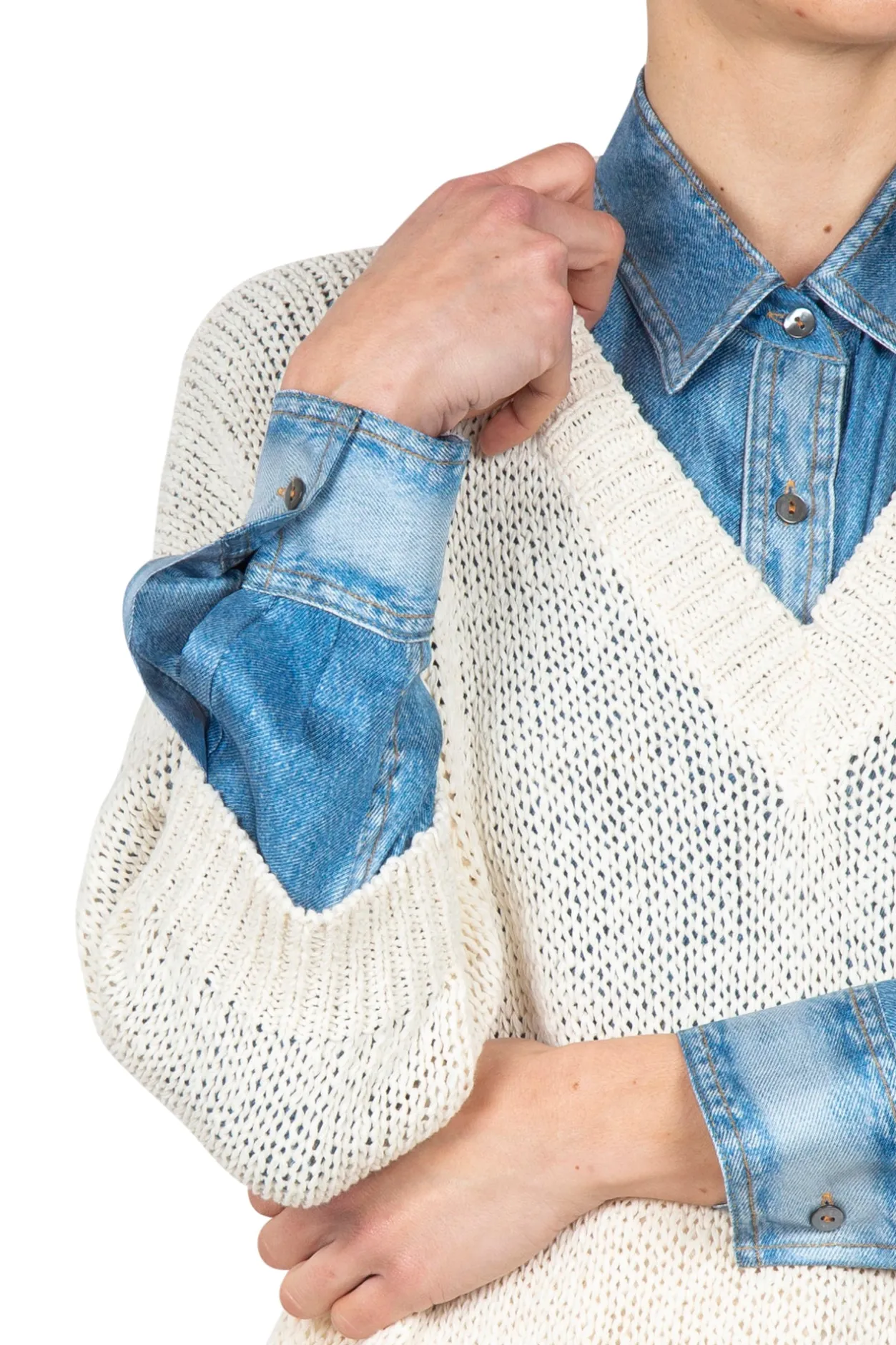 - Maglia - 450004 - Ecru^Roberto Collina Outlet