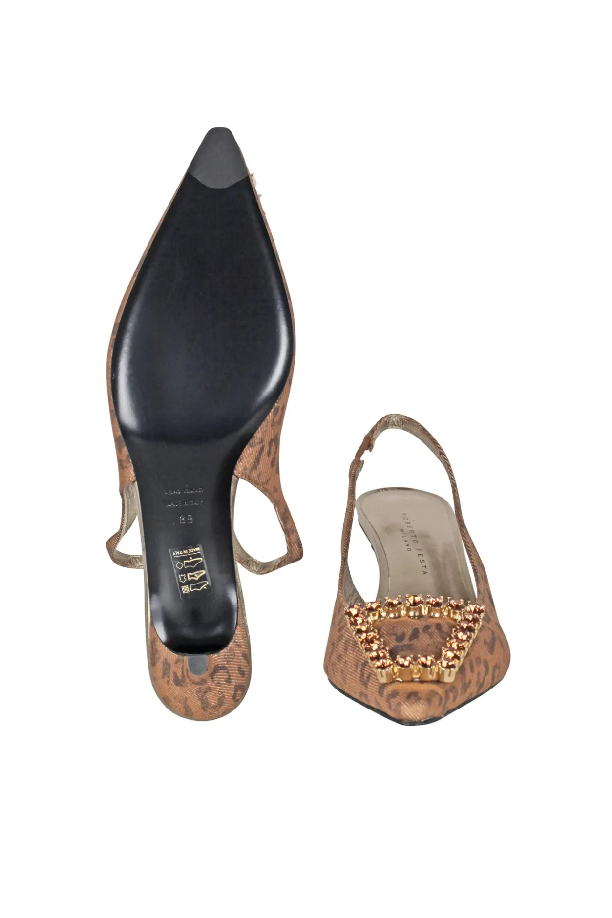 - Slingback - 451004 - Fantasia Marrone^Roberto Festa Outlet