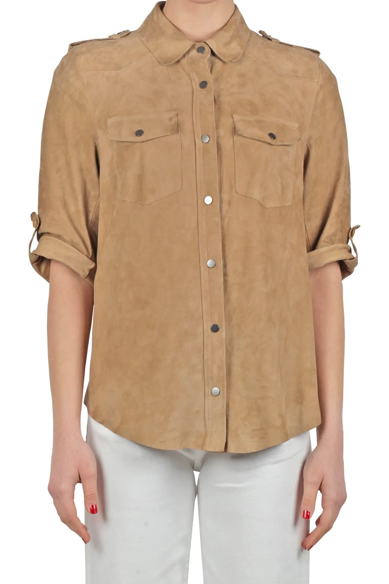 - Giubbotto di pelle - 430403 - Beige^Salvatore Santoro Hot