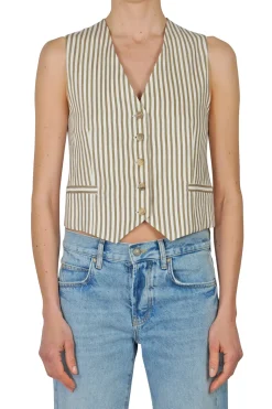 - Gilet - 450782 - Bianco/Kaki^Semi Couture Hot