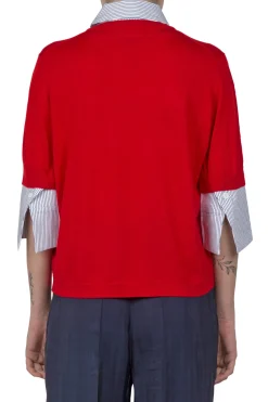 - Maglia - 450809 - Rosso^Semi Couture Fashion