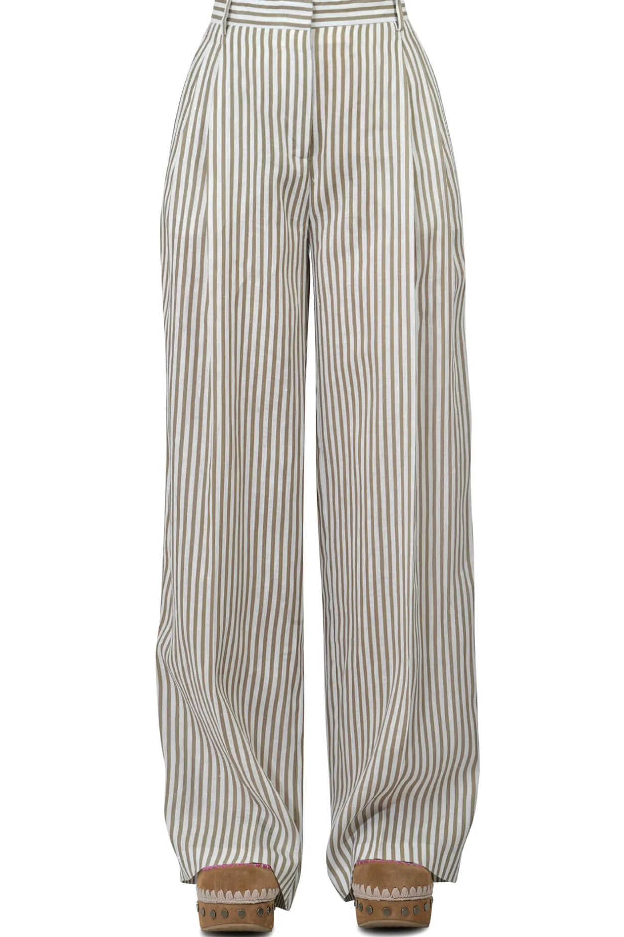 - Pantalone - 450783 - Bianco/Kaki^Semi Couture Online