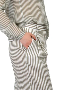 - Pantalone - 450783 - Bianco/Kaki^Semi Couture Online